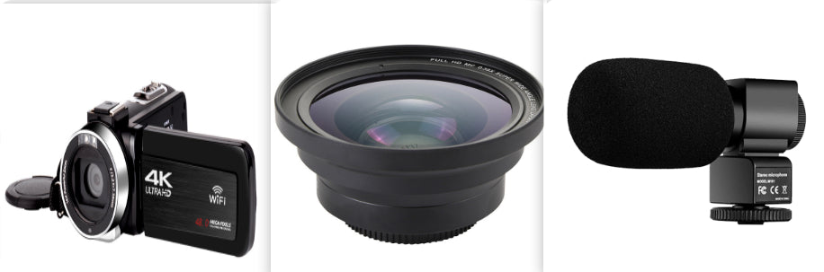 3.0 inch Touch Screen 4K Video Camera w/ Wifi Remote Control