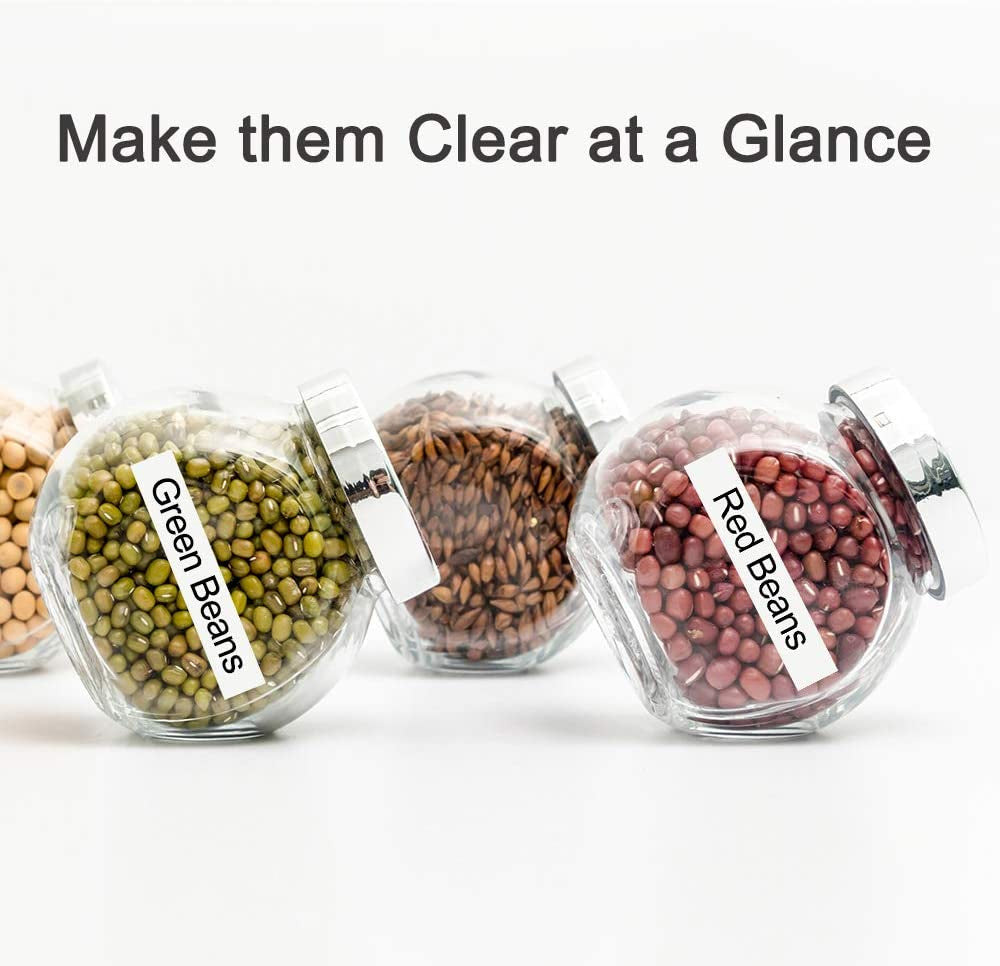 M-K231 Compatible Label Tape Replacement for Brother Ptouch M Tape M231 MK231 M-231 M-K231S 12Mm 0.47 Inch, for Brother Ptouch PT-M95 PT-85 PT-75 PT-65 Label Makers, Black on White, 6 Pack