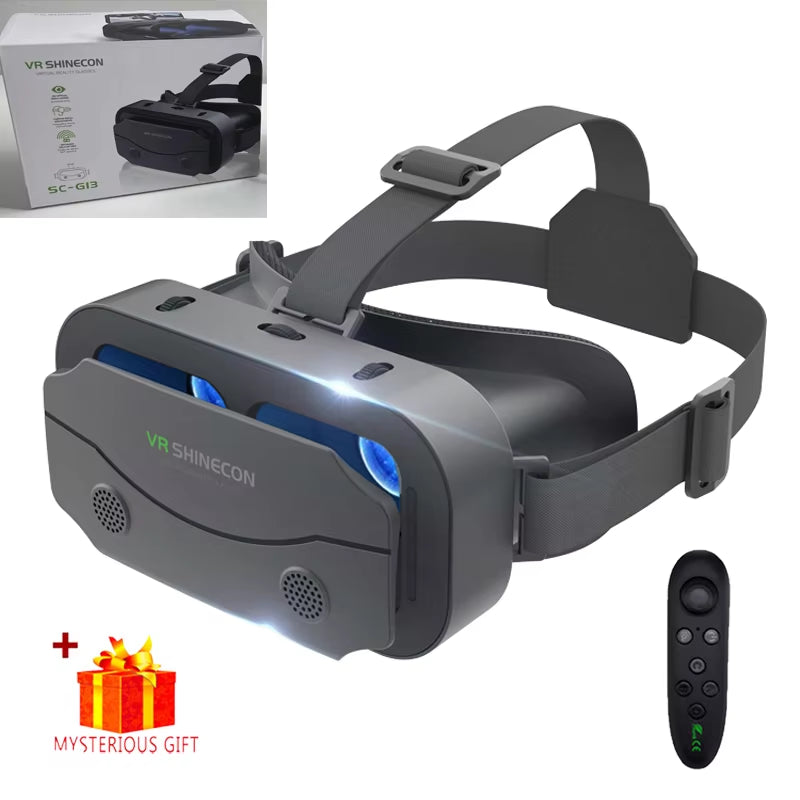 VR Glasses 3D Virtual Reality Headset Devices Helmet Lenses Goggles Smart for Smartphones Phone Cell Mobile Game Viar Viewer Set