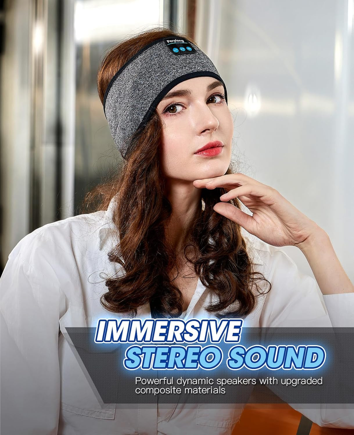 Bluetooth Sleep Headphones Headband with HD Speakers - Noise Cancelling, for Side Sleepers, Workout, Jogging, Yoga