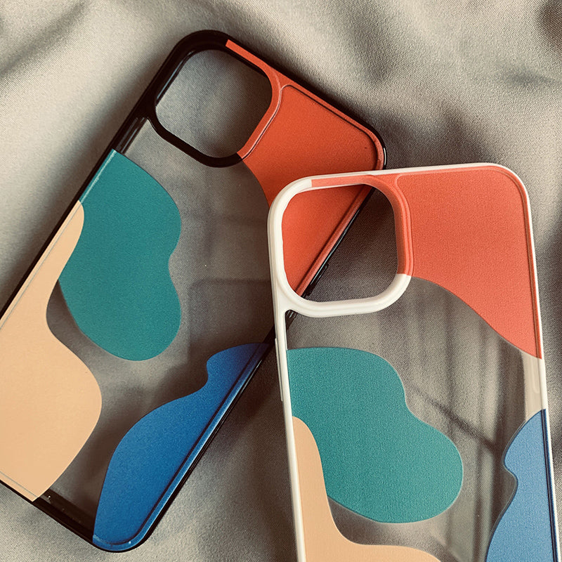 Color Block Contrast Color Geometry Suitable For Mobile Phone