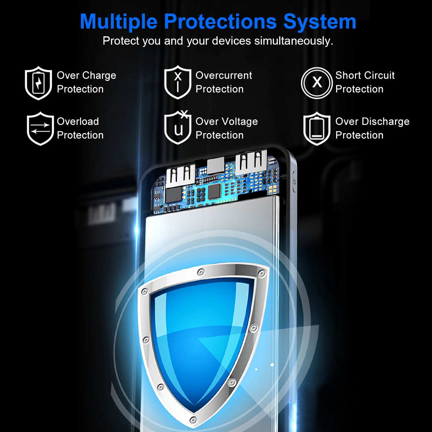 Fast Charger Portable Phone Charger With Type-C USB