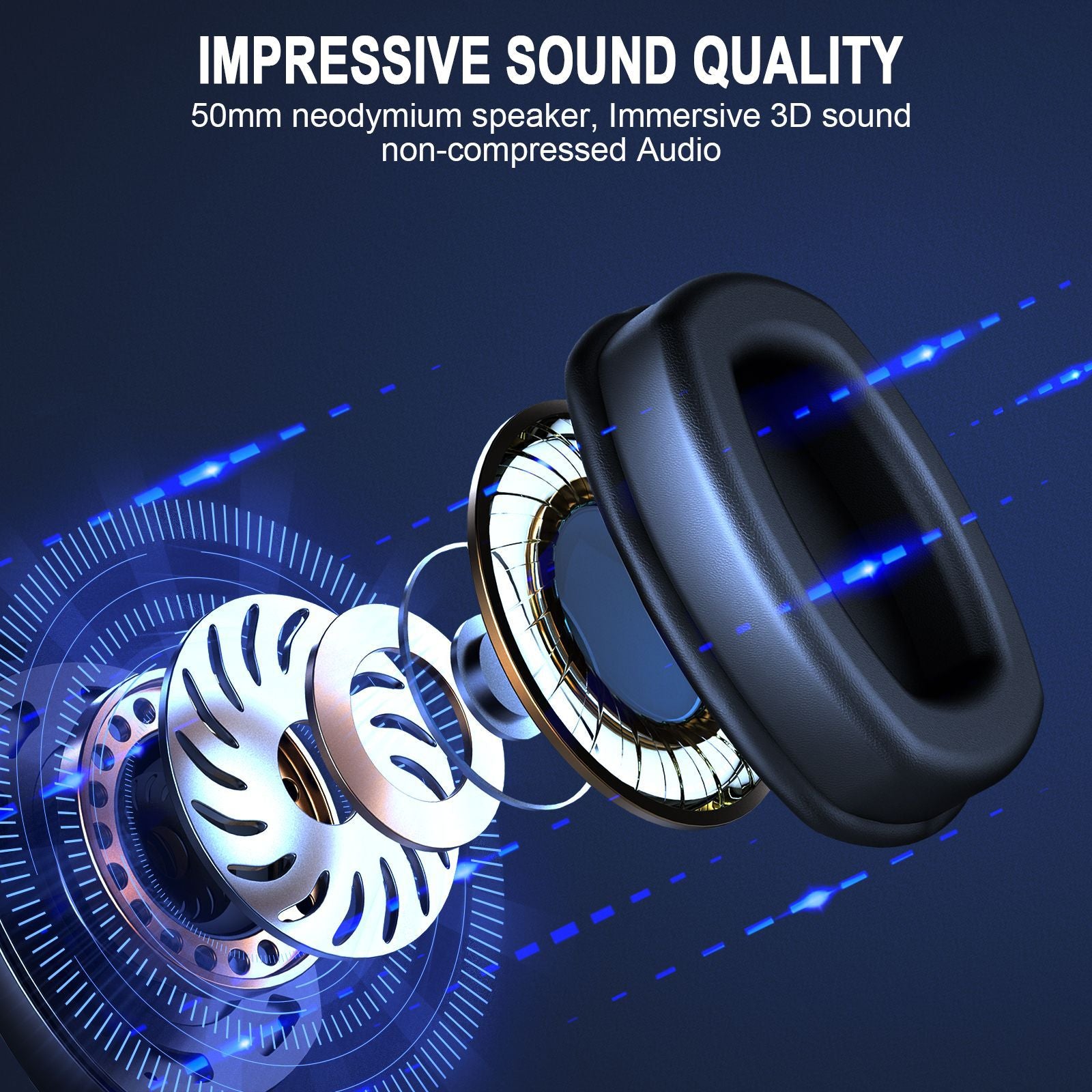 Bluetooth Headphones With Wireless Microphone